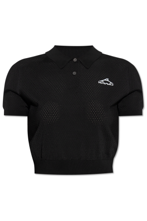 Black Polo with logo patch Casablanca - Vitkac AS